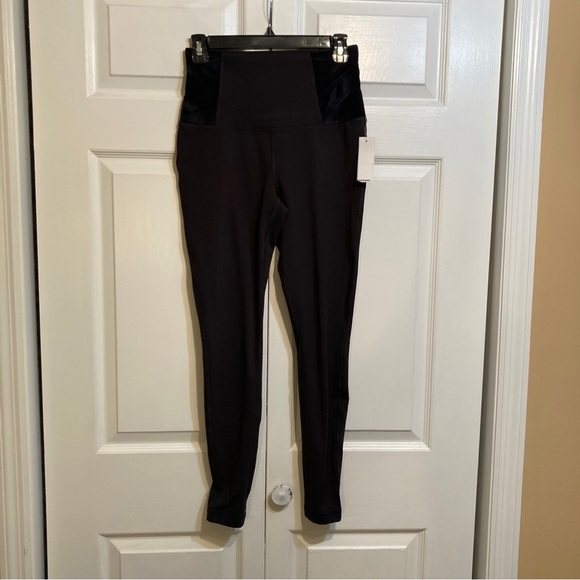 ZELOS Pants & Jumpsuits Nwt Zelos Leggings Black With Velour On Waistband Size S Small